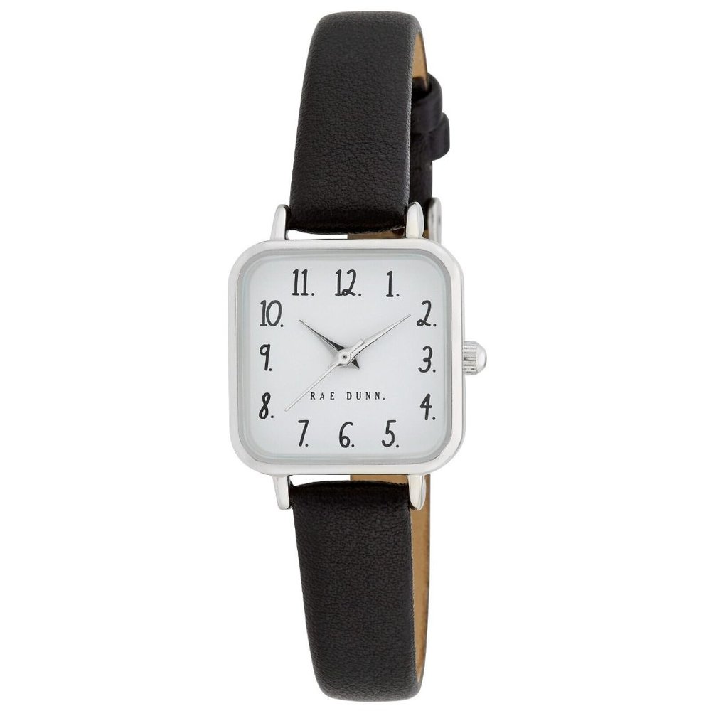New Black RAE DUN Women's Vegan Leather Strap Watch Wristwatch